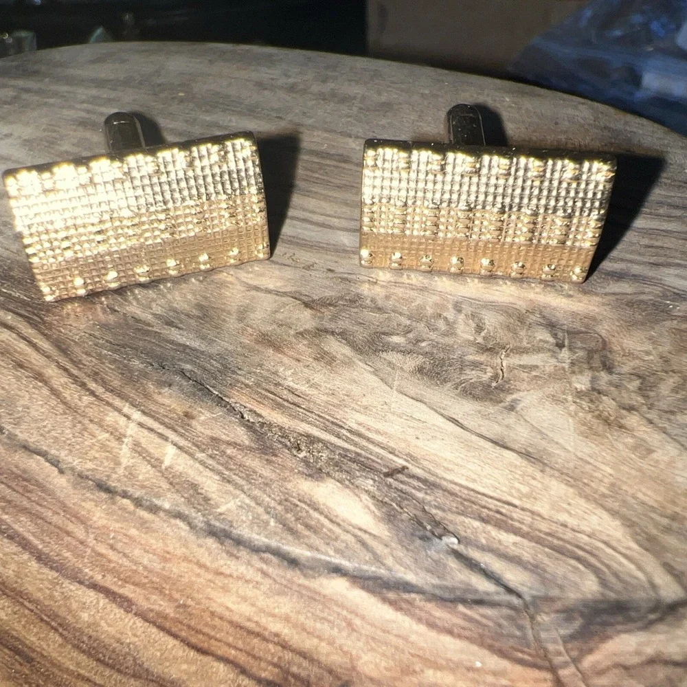 Vintage Cufflinks Jewelry Gold Tone